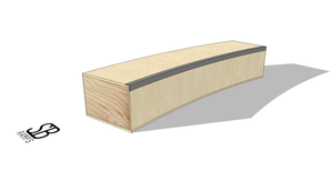 CURVED LEDGE 200cm (MADERA)