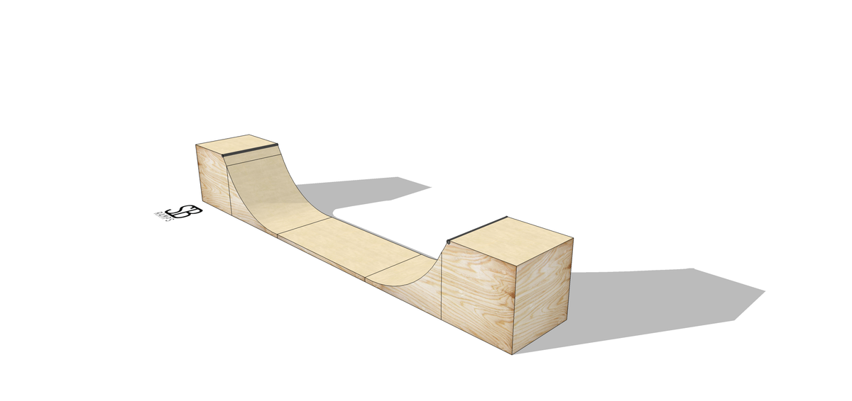 Mini Wood Ramp MINIRAMP EXTENSION 120cm High 1 MODULE (WOOD) – SB RAMPS