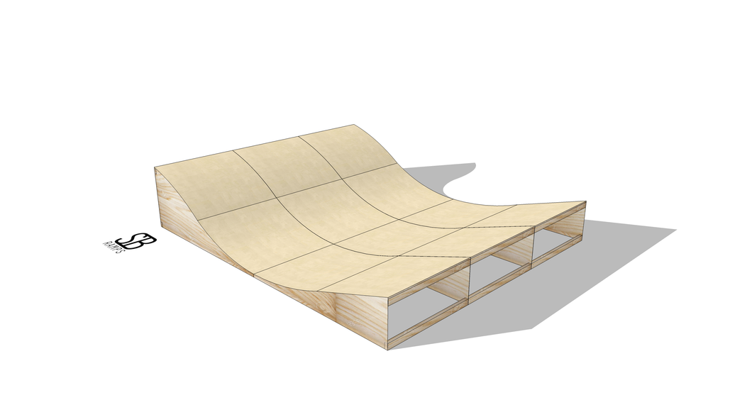 SURFSKATE WAVERAMP 3 MODULES (WOOD)